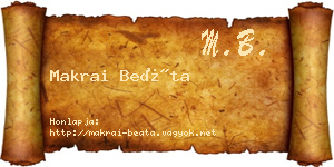 Makrai Beáta névjegykártya